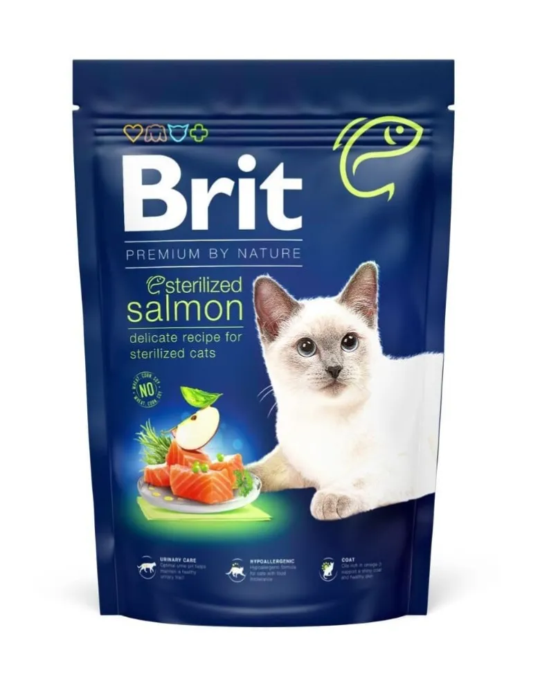 BRIT Cat Premium by Nature Sterilised salmon 800 g