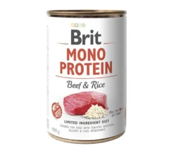 BRIT Mono Protein Beef & Rice 12x400 g alimento monoproteico con manzo e riso