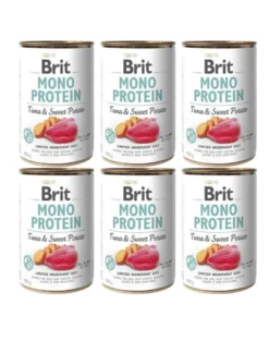 BRIT Mono Protein Tuna & Sweet Potato 6 x 400g alimento monoproteico con tonno e patate dolci