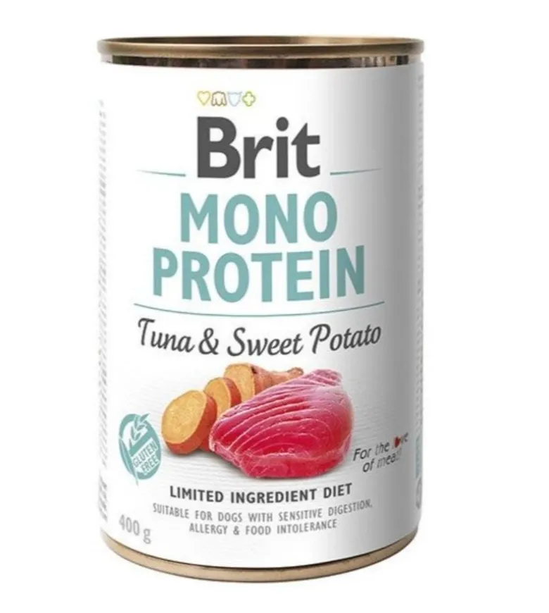 BRIT Mono Protein Tuna & Sweet Potato 6 x 400g alimento monoproteico con tonno e patate dolci