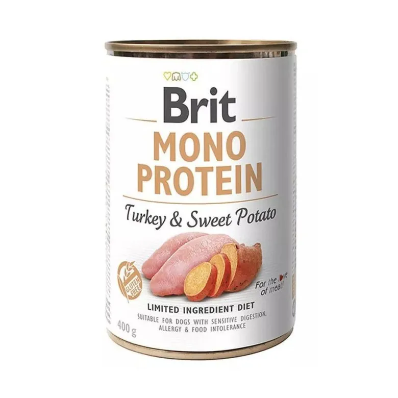 BRIT Mono Protein Turkey & Sweet Potato 6 x 400g alimento monoproteico con tacchino e patate dolci