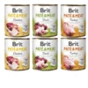 BRIT Pate&Meat Mix gusti con pollame 6 x 800g paté per cani