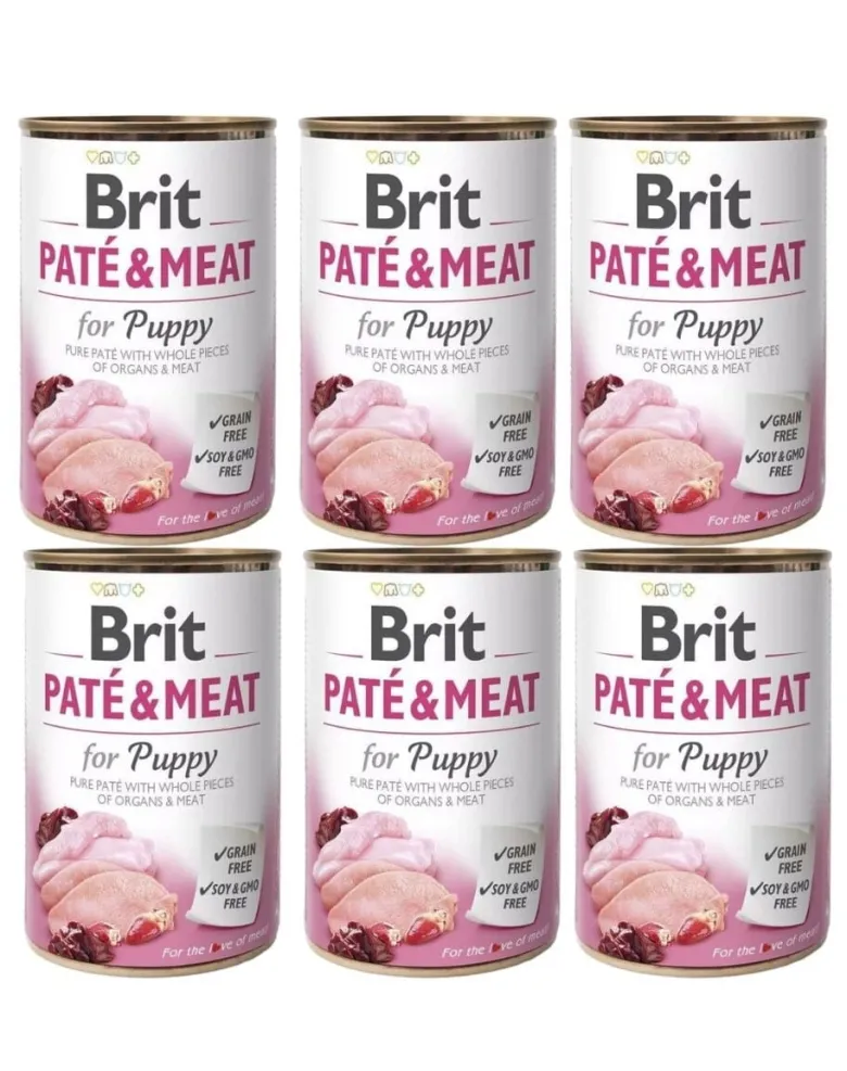 BRIT Pate&Meat puppy 6 x 400g paté per cuccioli