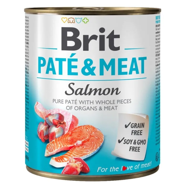 BRIT Pate&Meat salmon 6 x 800g paté con salmone per cani