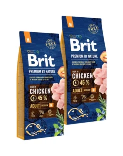 BRIT Premium By Nature Adult Medium M Chicken 2 x 15 kg