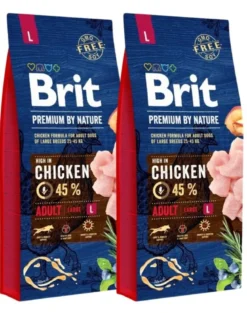 BRIT Premium By Nature Chicken Adult Large L 15kg x 2