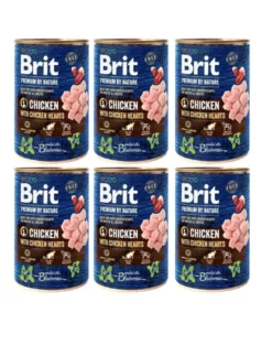 BRIT Premium by Nature Chicken and hearts 6 x 400g cibo per cani con pollo e cuori