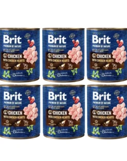 BRIT Premium by Nature chicken, hearts 6 x 800g pollo e cuori