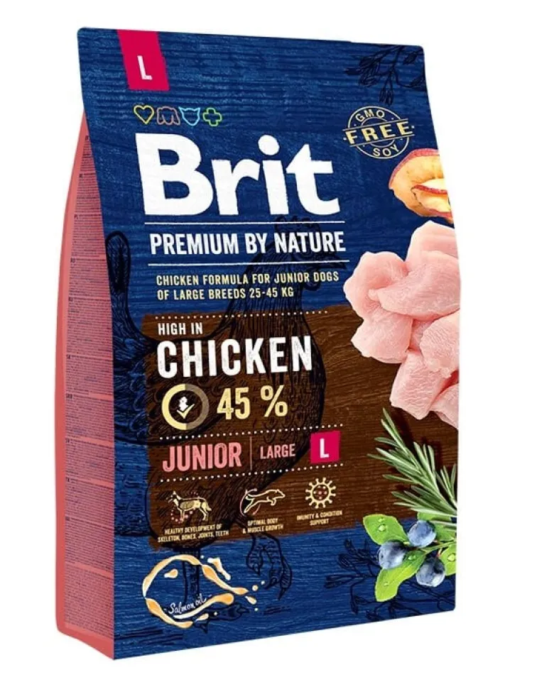 BRIT Premium By Nature Chicken Junior Large L 3 kg