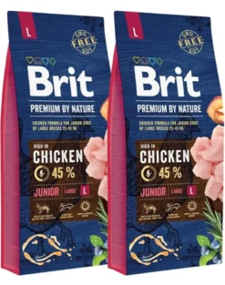 BRIT Premium By Nature Chicken Junior Large L 30kg (2 x 15kg)