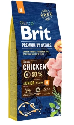BRIT Premium By Nature Chicken Junior Medium M 30kg (2 x 15kg)