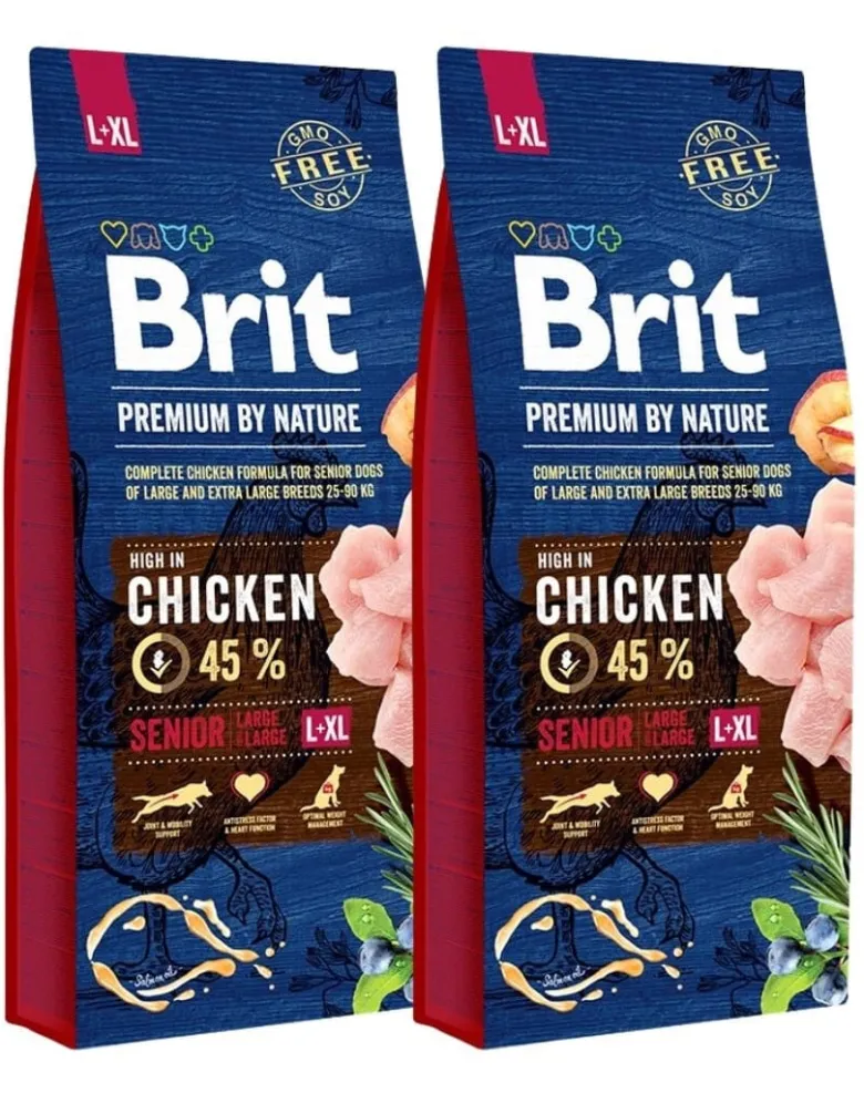BRIT Premium By Nature Chicken Senior Large Extra Large L+XL 30kg (2 x 15kg)