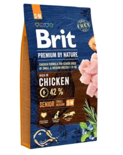 BRIT Premium By Nature Chicken Senior Small Medium S+M 8kg