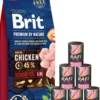 BRIT Premium By Nature Senior Large Extra Large L+XL 15kg + cibo umido con tacchino 6 x 400g