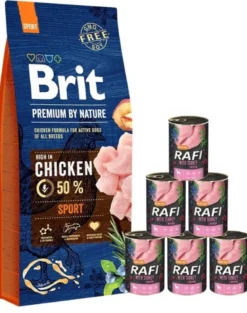 BRIT Premium By Nature Sport 15kg + con tacchino 6 x 400g