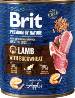 BRIT Premium by Nature 6 x 800g cibo per cani a base di agnello e grano saraceno