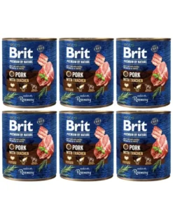 BRIT Premium by Nature 6 x 800g cibo per cani a base di maiale ed esofago