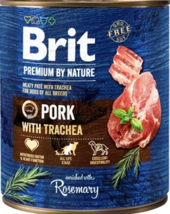 BRIT Premium by Nature 6 x 800g cibo per cani a base di maiale ed esofago