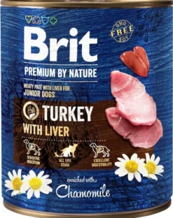 BRIT Premium by Nature 6 x 800g cibo per cuccioli a base di tacchino e fegato