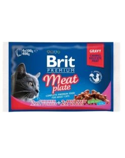 BRIT Premium Pouches Meat Plate 4 x 100 g