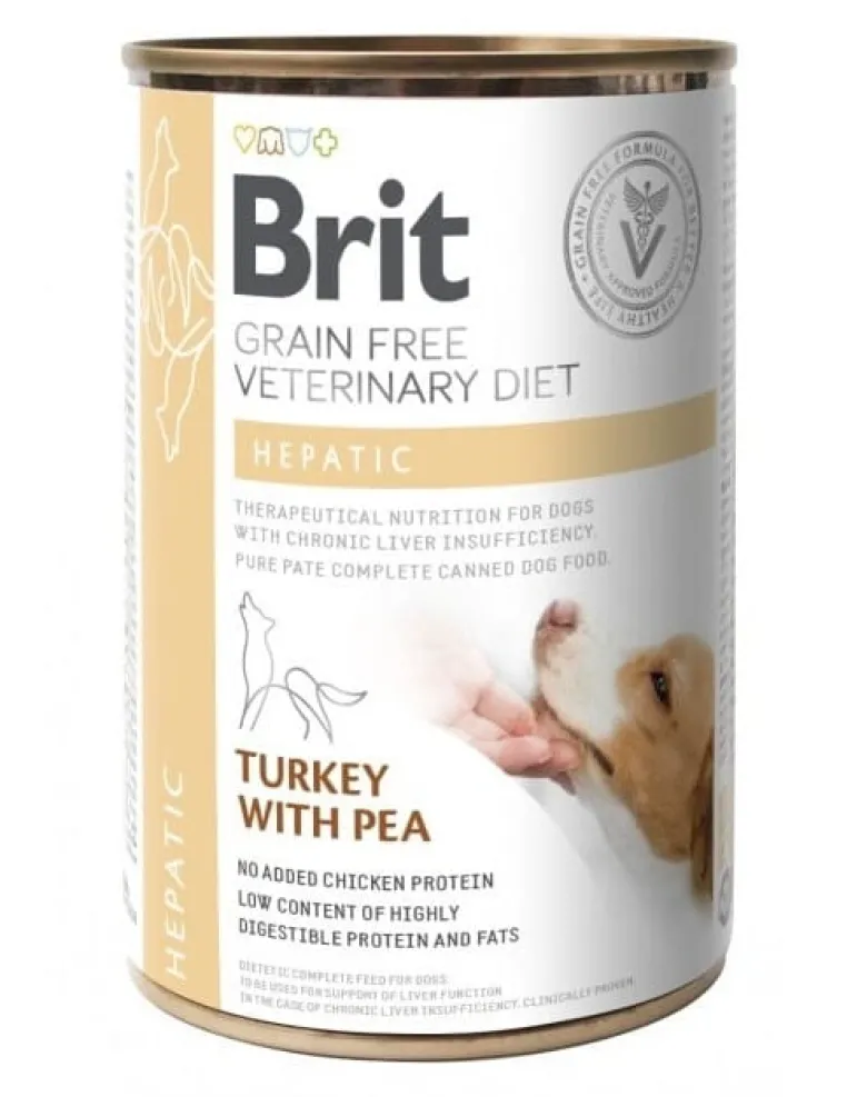 BRIT Veterinary Diet Hepatic Turkey&Pea 400g