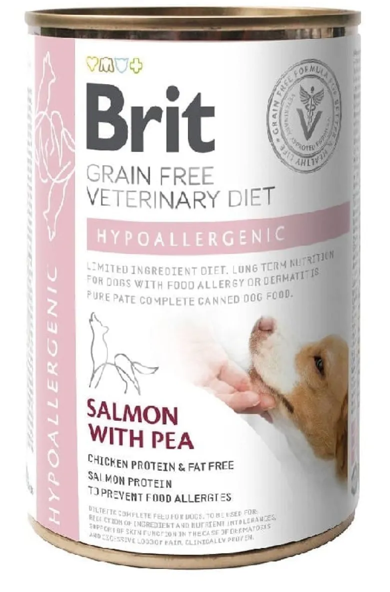 BRIT Veterinary Diet Hypoallergenic Salmon&Pea 24x400g
