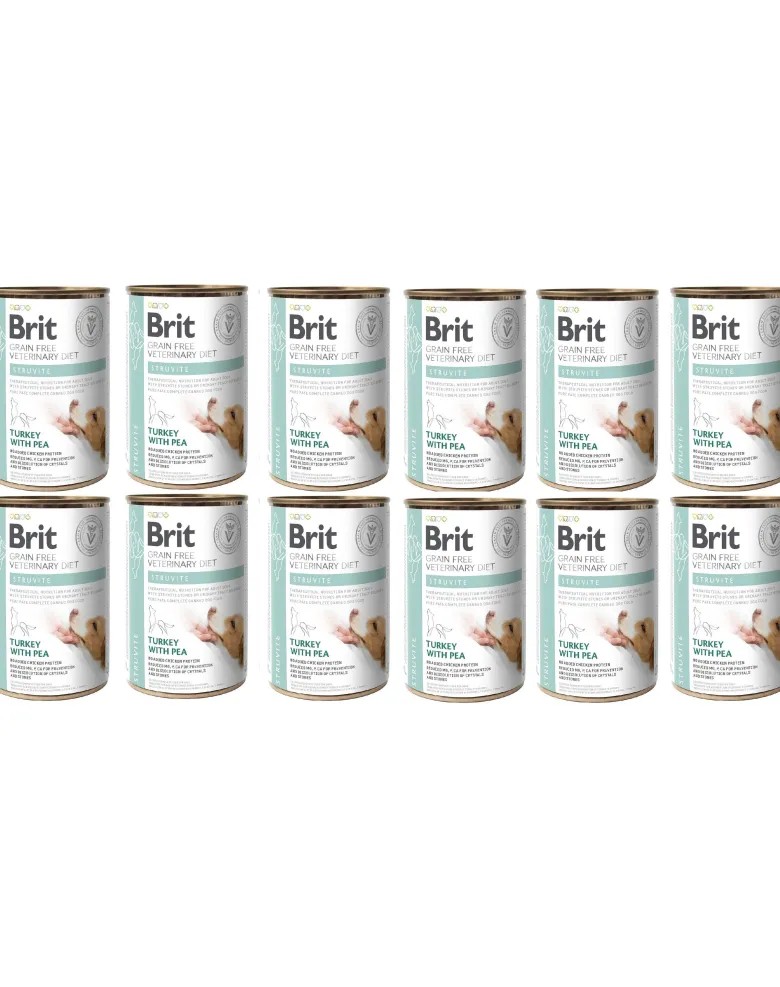 BRIT Veterinary Diet Struvite Turkey&Pea 12x400g