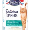 BUTCHER'S Delicious Dinners cibo per gatti in pezzi con pesce di mare in gelatina, 400g