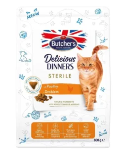 BUTCHER'S Functional Cat Indoor per gatti che non escono all'aperto con pollame 800 g