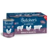 BUTCHER'S Original Recipe in gelatina Mix di sapori con fegato o rognoni 6x400 g bocconcini in gelatina con manzo, agnello e pollo per cani