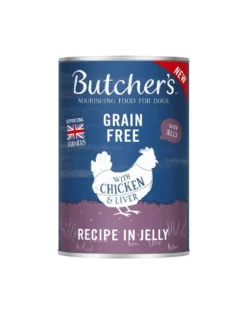 BUTCHER'S Original Recipe in Jelly cibo per cani, pezzi di pollo in gelatina, 400g