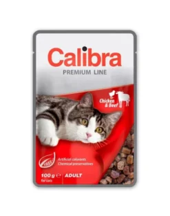 CALIBRA Cat Premium Line Adult Chicken&Beef 100gcon manzo e pollo per gatti