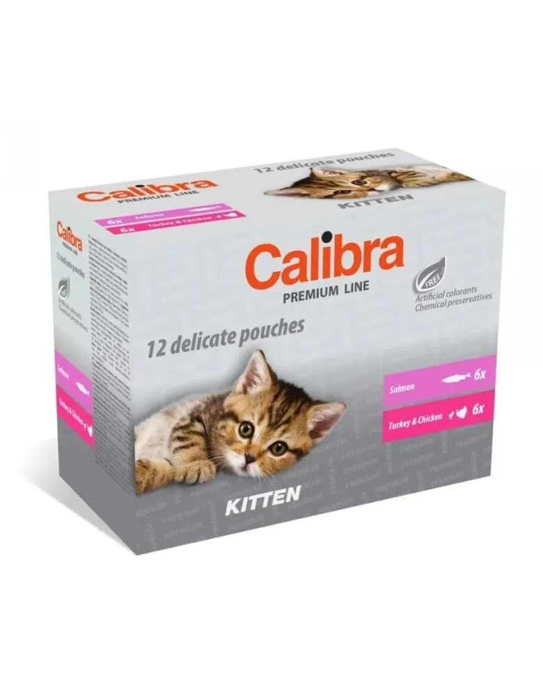 CALIBRA Cat Premium Line Kitten Multipack 12 x 100g bustine per gattini