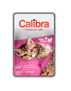 CALIBRA Cat Premium Line Kitten Turkey&Chicken 100g con tacchino e pollo per gattini