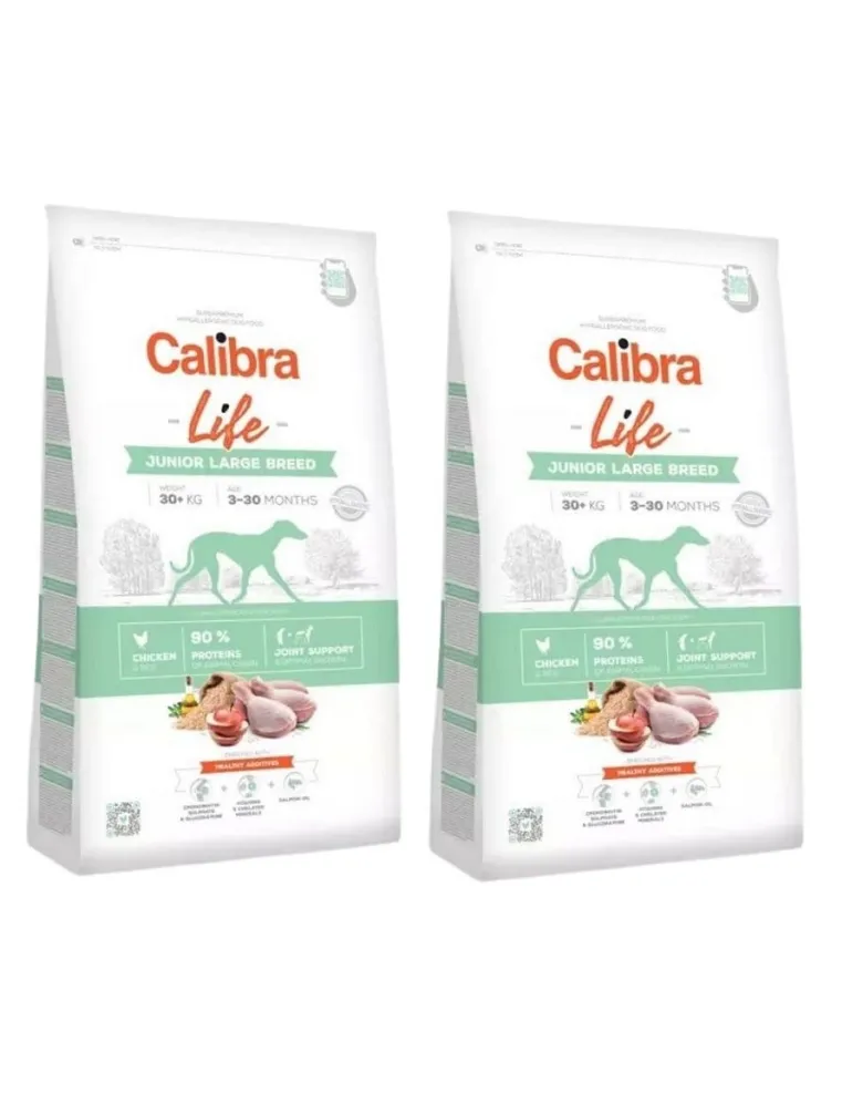 CALIBRA Dog Life Junior Large Breed Chicken 24 kg (2 x 12 kg)