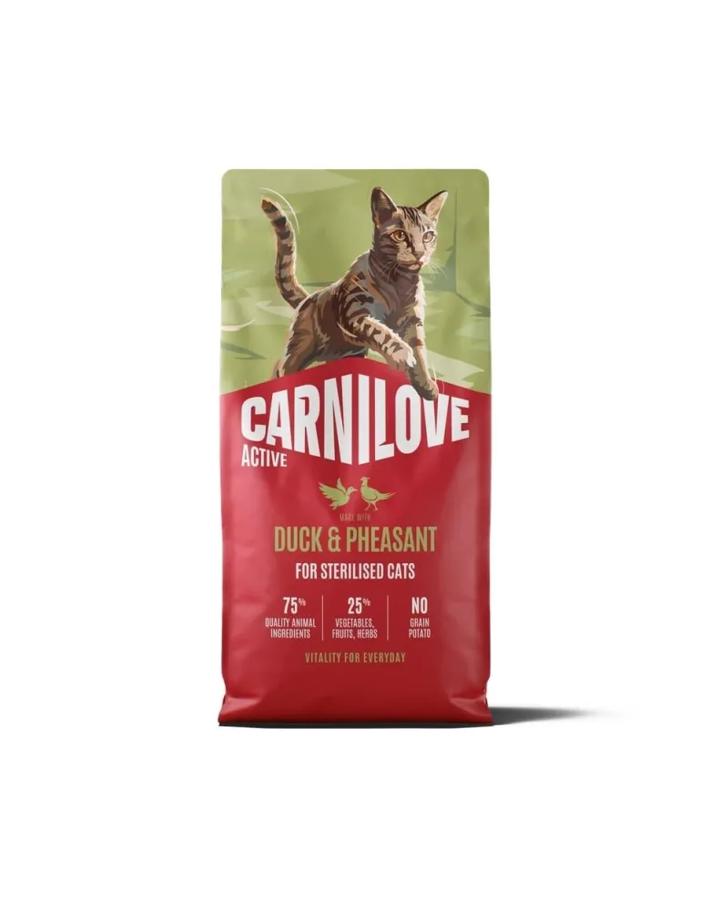 CARNILOVE Active Cat Duck and Pheasant Sterilised 6 kg anatra e fagiano, per gatti sterilizzati