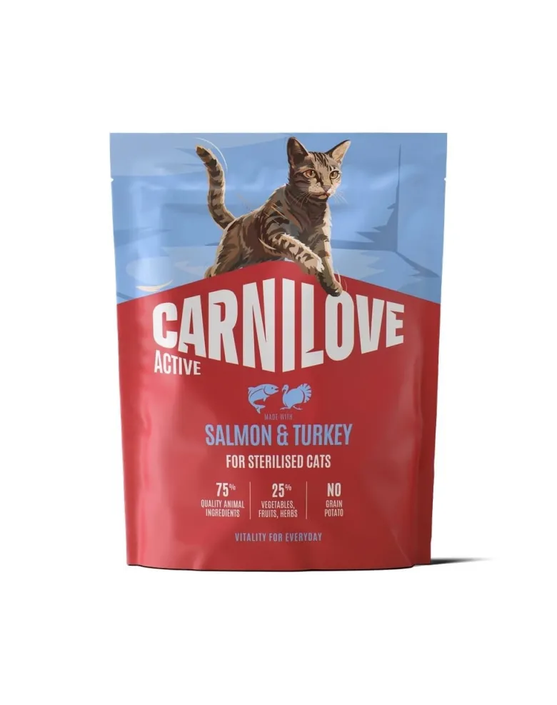 CARNILOVE Active Cat Salmon and Turkey Sterilised 400 g salmone e tacchino, per gatti sterilizzati