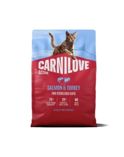 CARNILOVE Active Cat Salmon and Turkey Sterilised 2 kg salmone e tacchino, per gatti sterilizzati