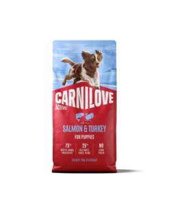 CARNILOVE Active Dog Salmon & Turkey Puppies 12 kg salmone e tacchino, per cuccioli in crescita