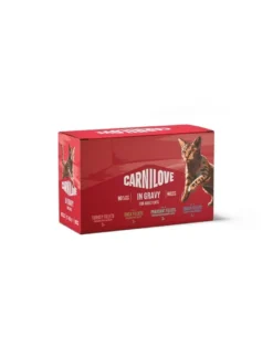 CARNILOVE Cat Pouch Gravy Multipack 12x85 g set di filetti in salsa per gatti adulti