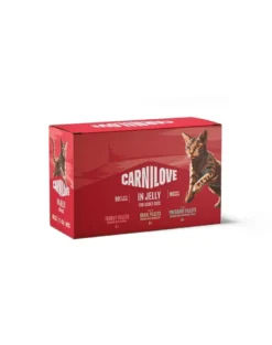 CARNILOVE Cat Pouch Jelly Multipack 12x85 g set di filetti in gelatina per gatti adulti