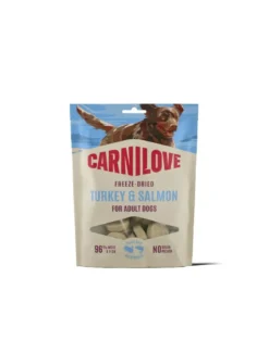 CARNILOVE Dog Freeze Dried Turkey and Salmon 60g snack liofilizzati con tacchino e salmone per cani