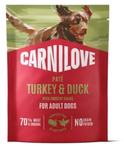 CARNILOVE Dog Pouch Tacchino e Anatra 300g cibo umido per cani adulti