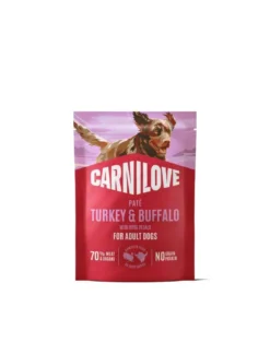 CARNILOVE Dog Pouch Tacchino e Bufalo 300g alimento umido con tacchino e bufalo per cani adulti