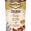 CARNILOVE Semi moist snacks delizioso spuntino semi-umido con pollo e timo 50 g