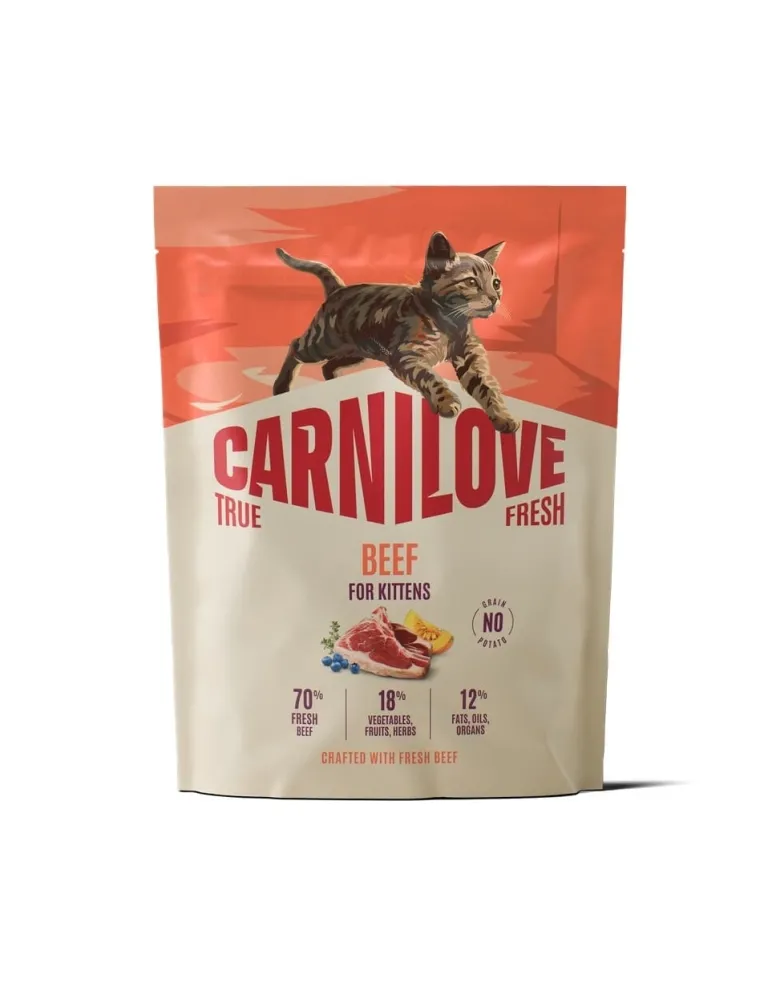 CARNILOVE True Fresh Cat Beef Kittens 400 g manzo, per gattini di tutte le razze