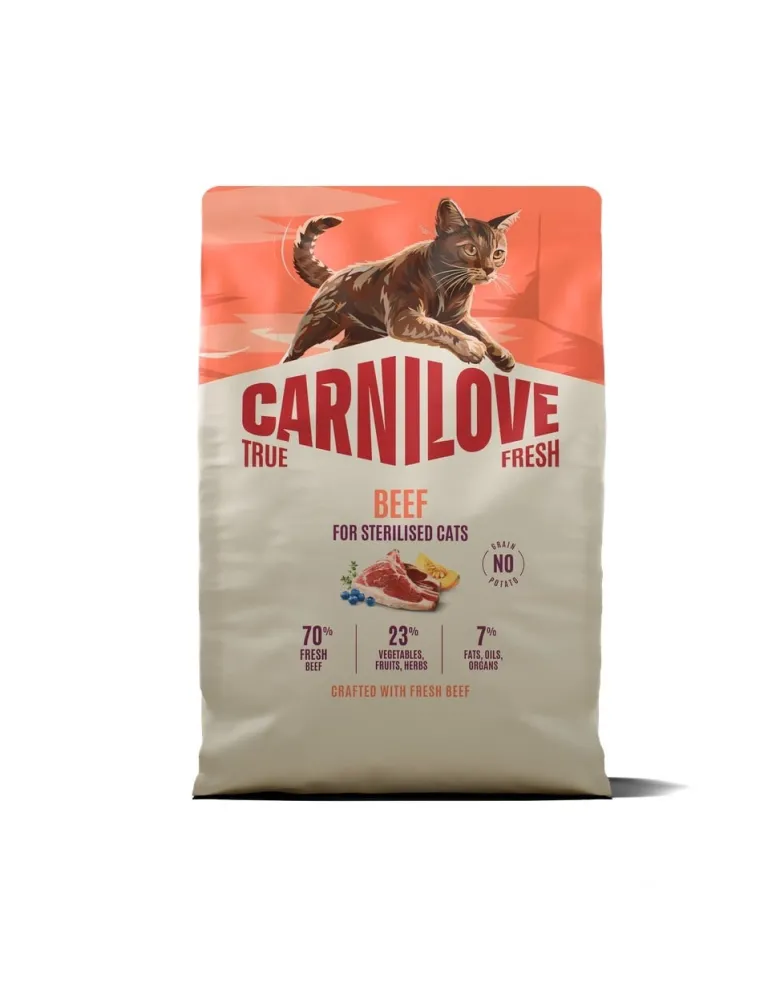 CARNILOVE True Fresh Cat Beef Sterilised 2 kg carne di manzo, per gatti sterilizzati