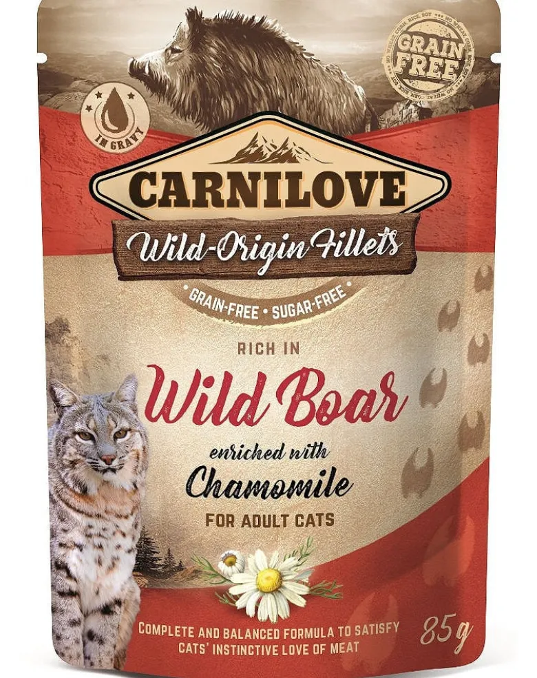 CARNILOVE Wild Boar & Chamomile 24 x 85g per gatti cinghiale e camomilla