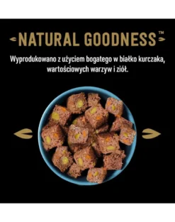 CESAR Natural Goodness Alimento umido senza cereali con carne di pollo e patate dolci, piselli e mirtilli rossi 400g