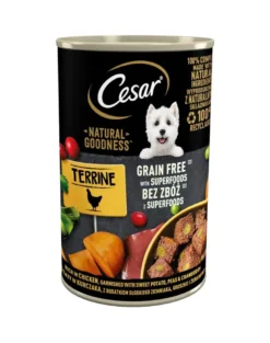 CESAR Natural Goodness ricco di pollo con patate dolci, piselli e mirtilli rossi 12 x 400g